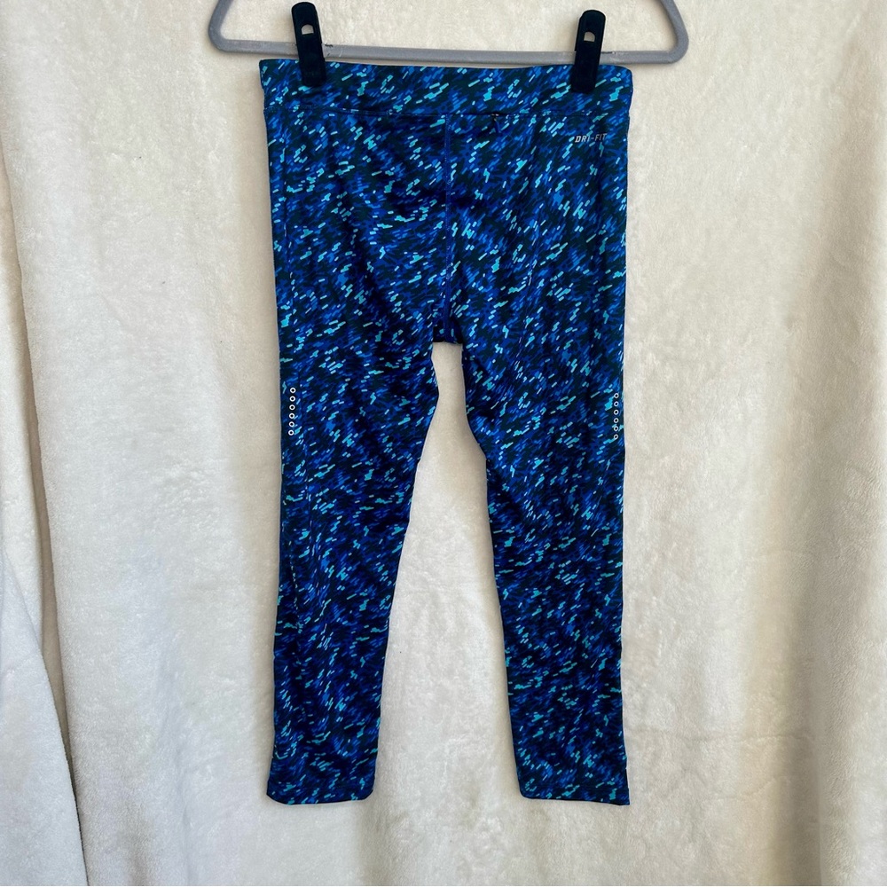 Women's Nike Dri-Fit Blue And Black Leggings Size Small EUC - Picture 2 of 4